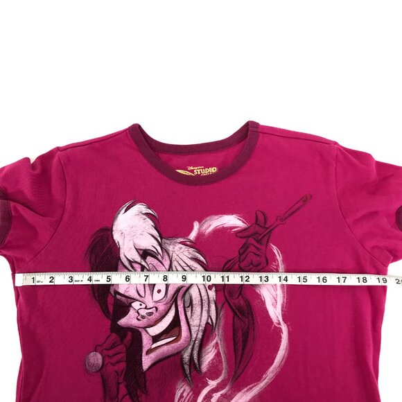 Disney Studio Collection Cruella de Vil Graphic Print Tee Women's Medium Cotton - Picture 8 of 12